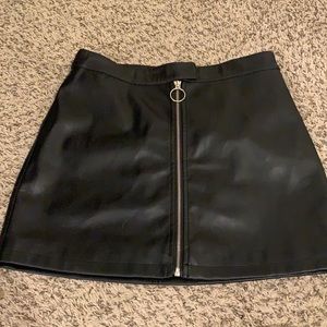 Faux leather skirt